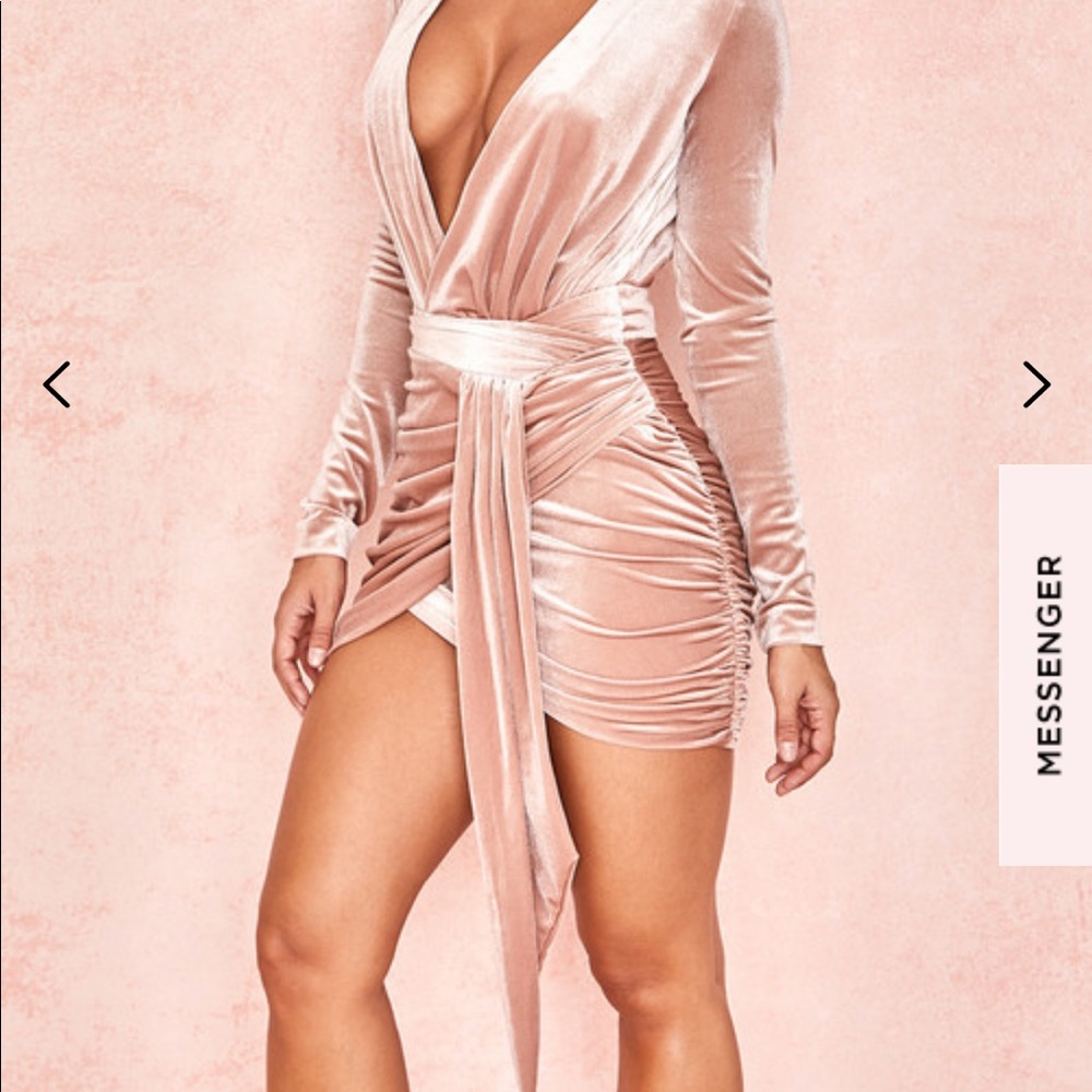 House of CB Velvet Pink Dress